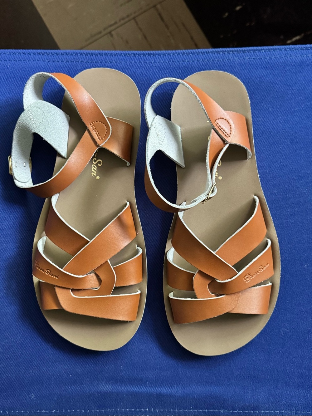 Saltwater san swimmer sandals tan